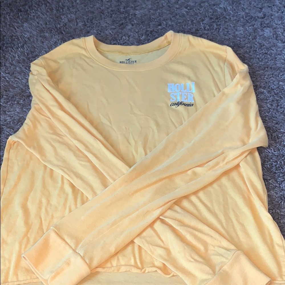 hollister long sleeved crop top